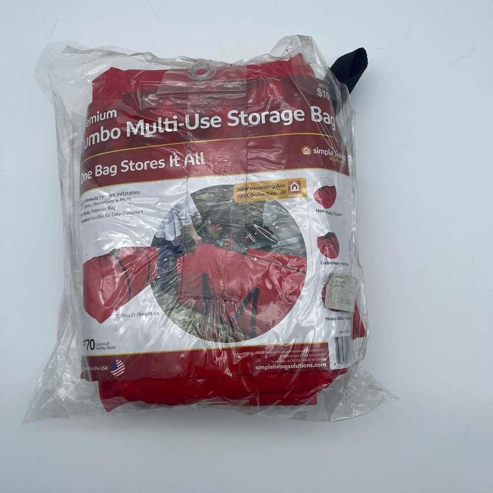 Simple Living Solutions Premium Jumbo Multi-Use Storage Bag 70 Gallons Red